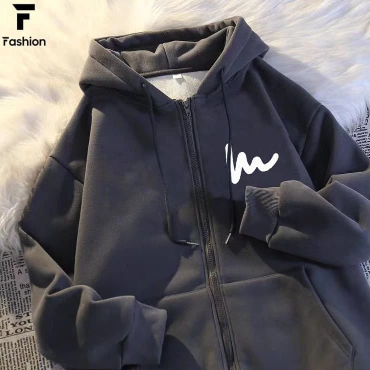 เสื้อสเวตเตอร์แฟชั่น ฮู้ดคู่ซิป Unisex สไตล์เกาหลี เนื้อนุ่ม ใส่สบาย เกรดพรีเมียม