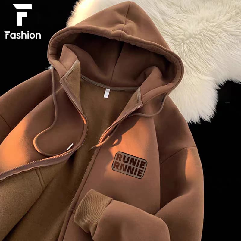 เสื้อสเวตเตอร์แจ็คเก็ตมีฮู้ด Unisex