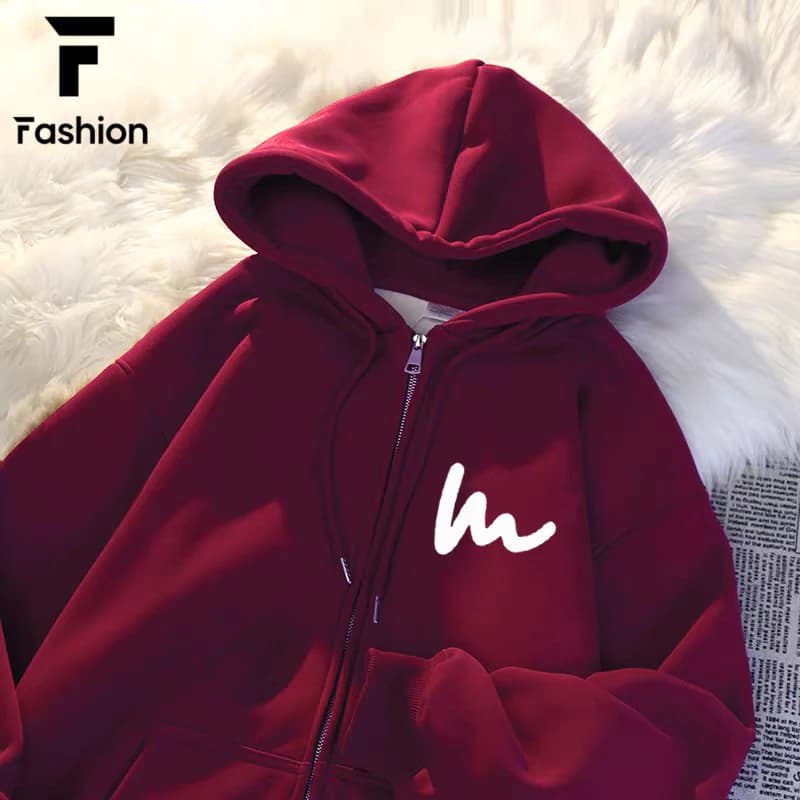 เสื้อสเวตเตอร์แฟชั่น ฮู้ดคู่ซิป Unisex สไตล์เกาหลี เนื้อนุ่ม ใส่สบาย เกรดพรีเมียม